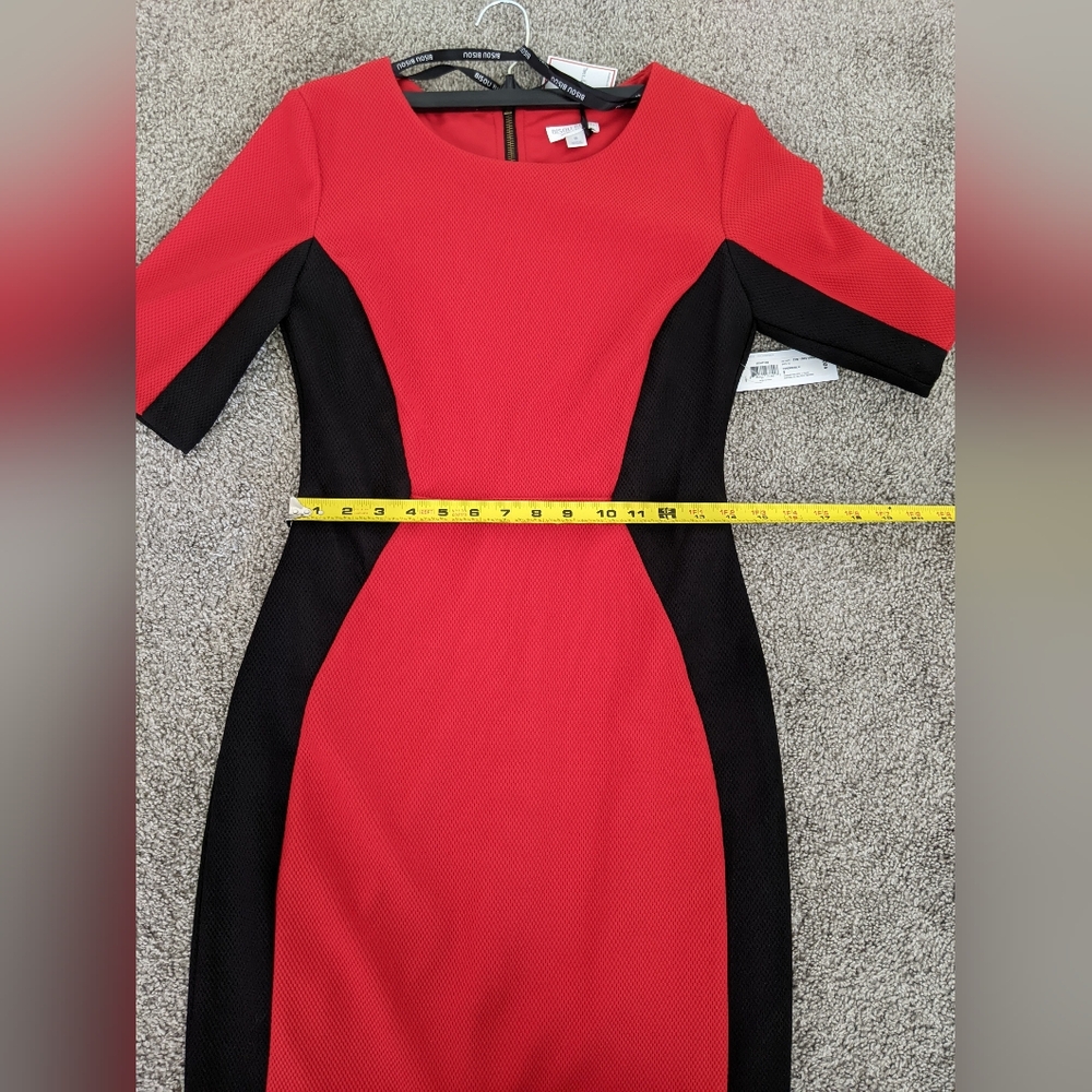 Bisou Bisou red and black colorblock dress and bonus RN colorblock dress